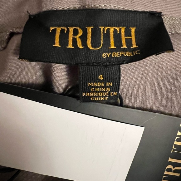 NWT Gorgeous TRUTH Ash Browm High Waisted Zip Up Jeggins Sz 4 - Picture 8 of 9